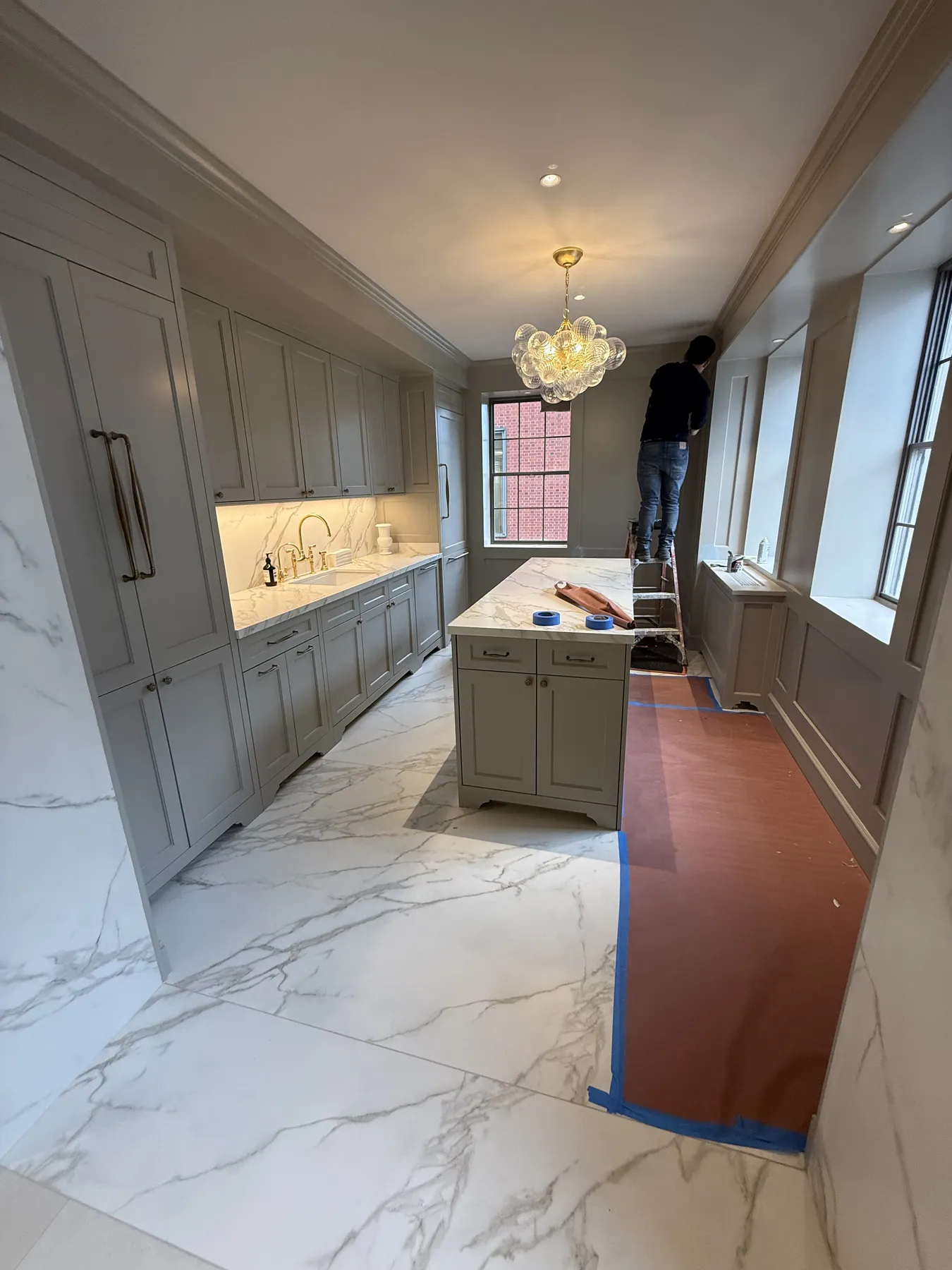Detailed built-in cabinetry and kitchen finish carpentry